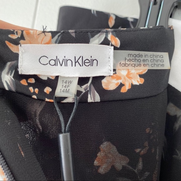 Calvin Klein Patchwork Asymmetric Hem Midi Skirt - Picture 12 of 16